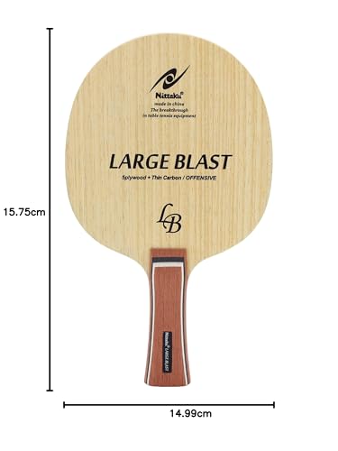 Nittaku Large Blast Shakehand Table Tennis Racket, Flare, for Large Balls, NC-0416