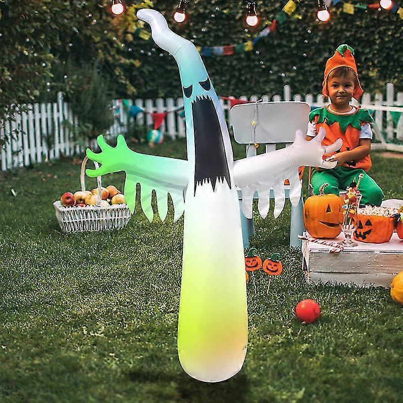 Halloween Giant Ghost Inflatable With Scary Sound Infrared Voice, Tall Spooky