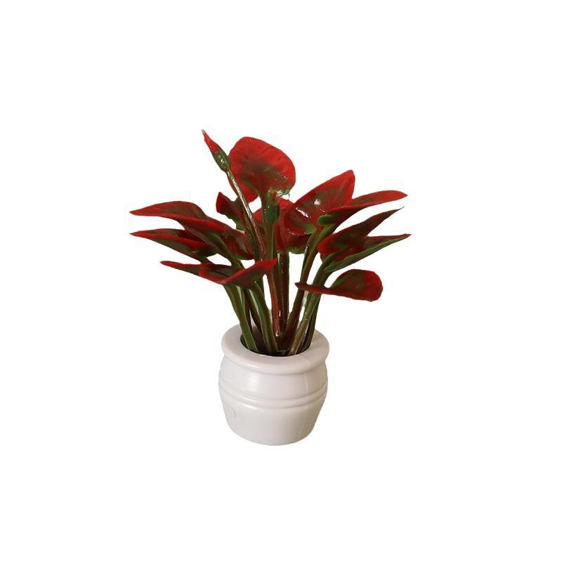 1buc Casă de păpuși Mini Plantă Model Mini Plantă Verde În ghiveci Peisaj în aer liber Pat de flori