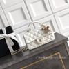 High-quality New Mini25K Bow  Style Sheepskin Diamond-grid Chain Bag Portable Single Shoulder Flip
