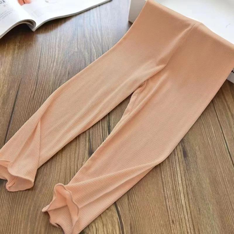Summer Girls Clothes Solid Color Korean Version Leggings Thin Daily Casual Children's Clothing