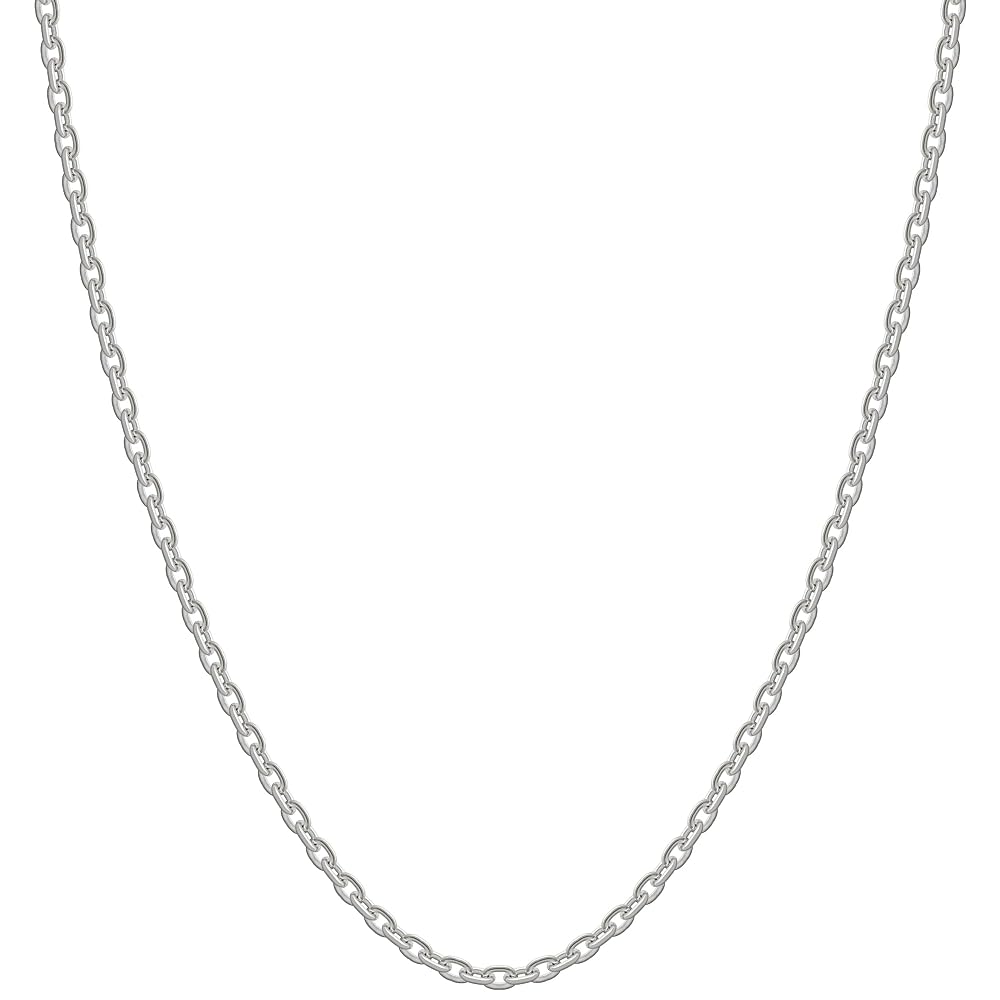 Shinjuku Gin no Kura Silver 925 Figaro Chain Necklace, Approx. 21mm Wide, 40-80cm (70cm) Length,