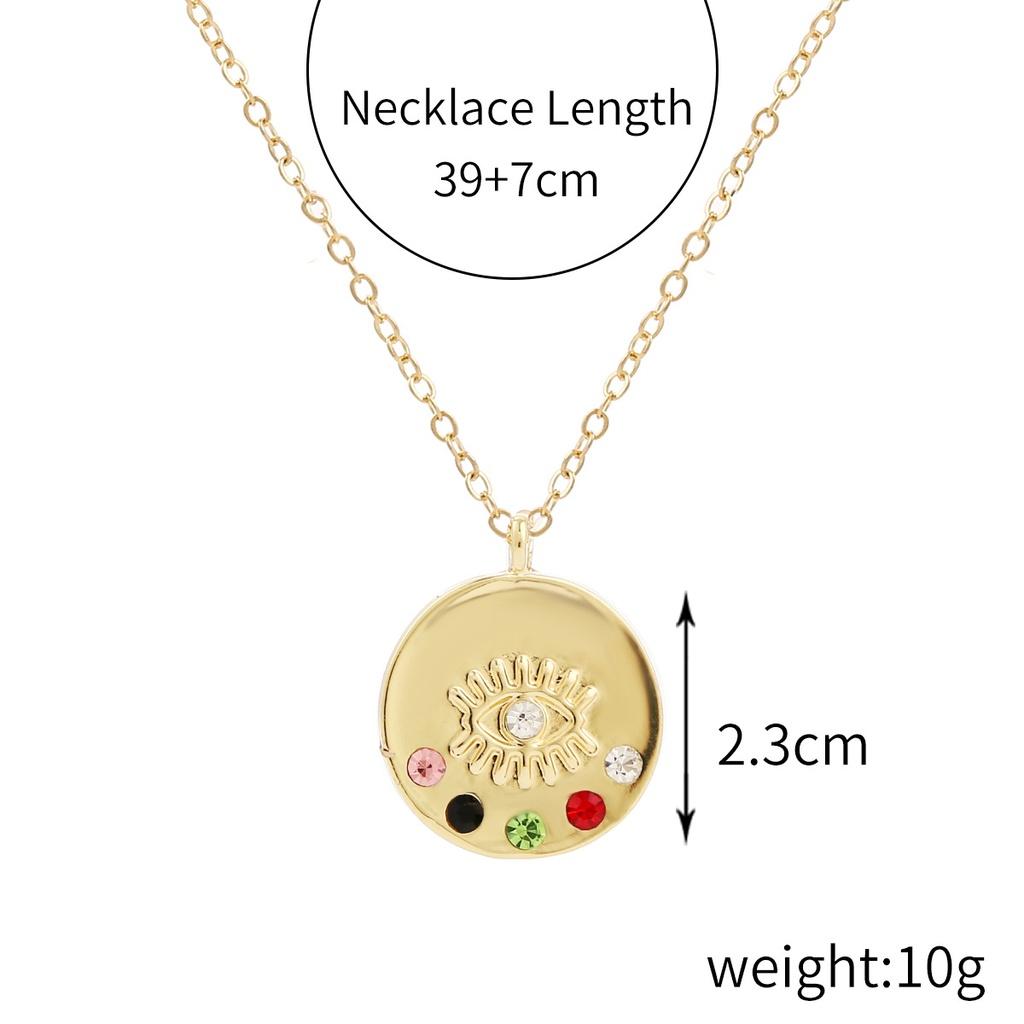 Popular European And American Devil Eye Pendant Necklace With Multiple Layers Stunning Alloy Material