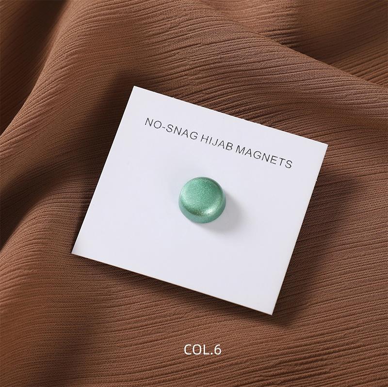 Multi-Color Matte Magnetic Muslim Hijab Pins Ramadan Women Scarf Magnetic Button Buckle Wrap Shawls Brooch Headscarf Accessories