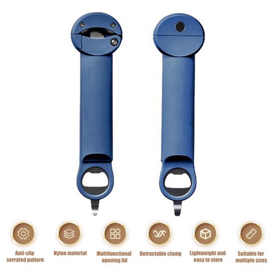 1Pc/2Pcs Beer Openers Retractable Design Adjustable Caliber Non-slip Sturdy Multifunctional Save Effort Magnetic Sucking Stainless Steel Jar