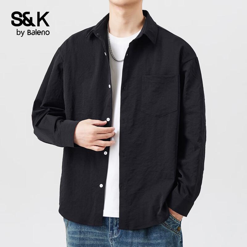 Baleno Men's S&K Loose Fit Long Sleeve Casual Shirt