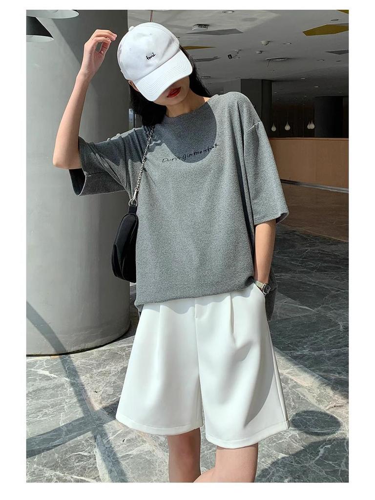 Women's High Waist Black A-line Casual Summer Shorts - Slimming, Loose Fit, Wide Leg, Mid-Length