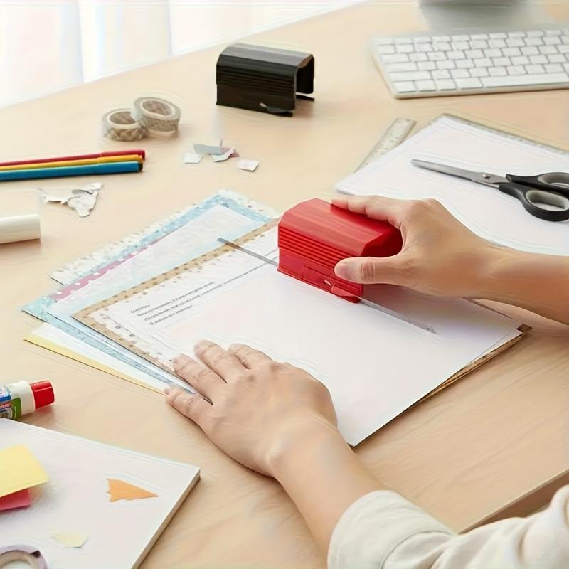 Manual Paper Cutter Gift Wrapping Cutting Tool Creative Sliding Line Cutter for Craft Paper Roll Safe&Easy Cutting for Christmas Birthday Gift Package