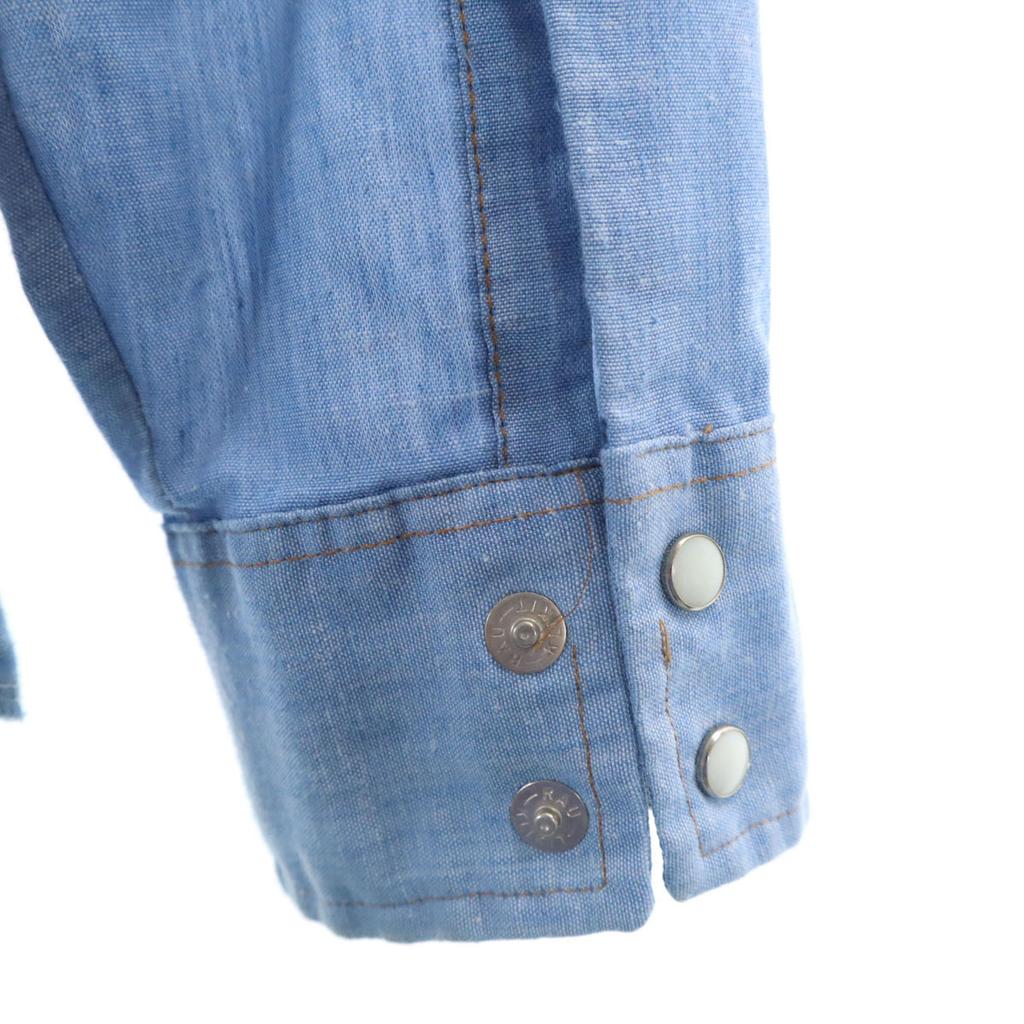 Wrangler 80s Vintage Made in USA Long sleeve Western shirt S blue Men's Used