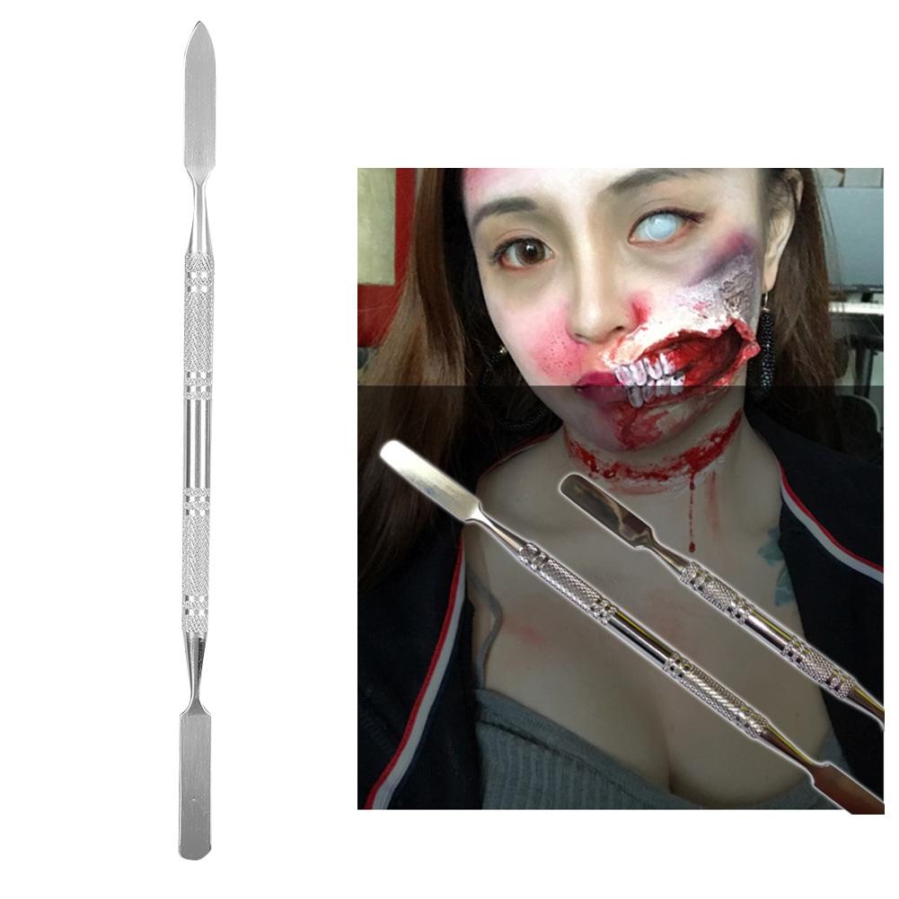 Stainless Steel Double Ended Scar Wax Spatula Applicator Special Effects FX Makeup Tool (L)