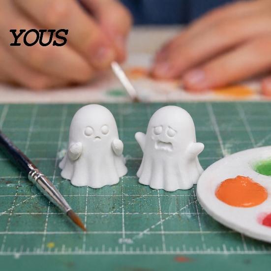 Cute Pumpkin Ghost Decor 5Pcs Halloween Decorations, Miniature Figurines, 3D Printed Desktop Window Displays for Party Supplies, Creative Cake Toppers