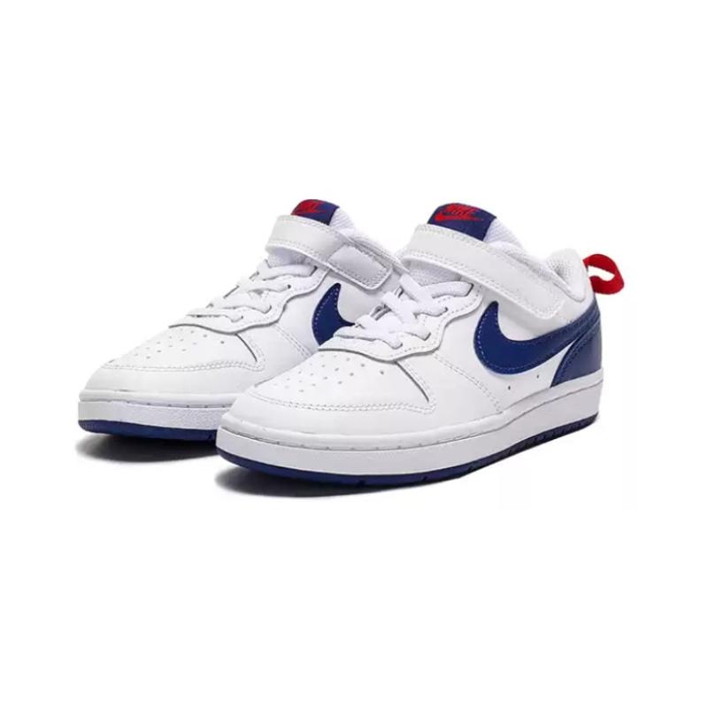 Nike Low 2 Low Top Skateboard Shoes White Blue Red Children Aged 3 7 Years Old Sneakers BQ5451-113