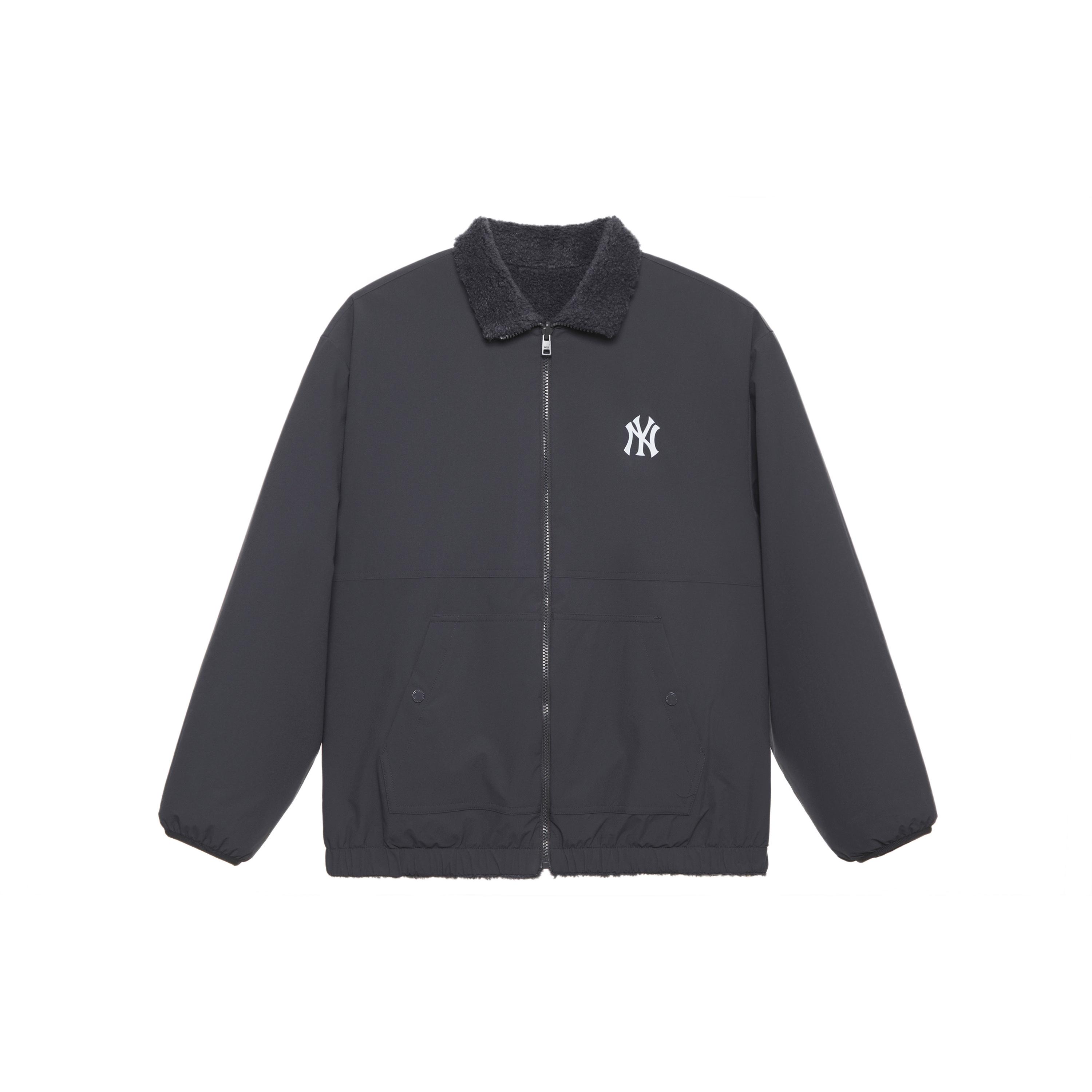 MLB FW24 Velvet feel Coat Unisex Charcoal Gray 3AFDV0346-50CGS S
