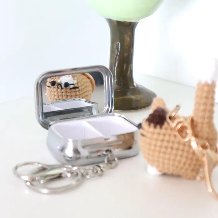 Tincase Mirror Keyring - Butterfly Dance