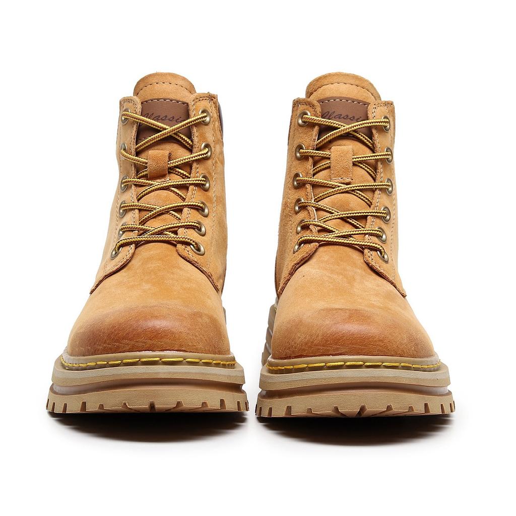 Desert boots classic leather thick-soled yellow gray boots women's high-top casual men's tooling