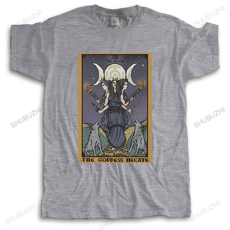 Homme t shirt Brand Clothing summer men t-shirt Triple Moon THE Goddess Hecate Witch New Cotton tee-shirt male streetwear tees