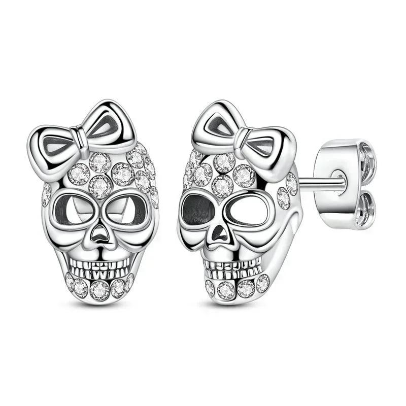 Halloween Copper Skull Charm Luminous Pumpkin Ghost Clown Bead Pendant Ring Necklace Bracelet Diy Jewelry Gift