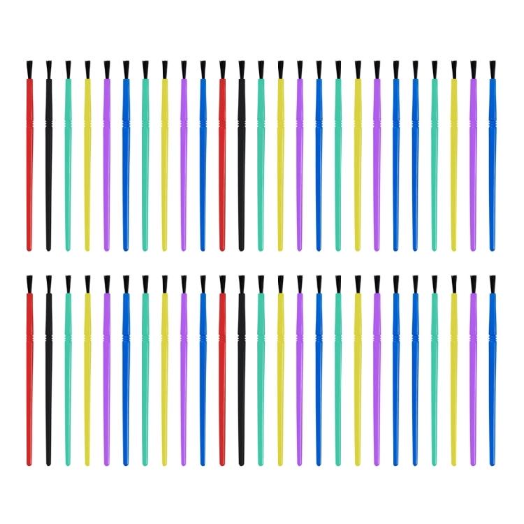 50 Pcs Nylon Hair Paint Brushes Art Supplies Small Watercolor Painting Brushes Set for Adult Students