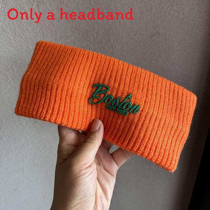 Korea Fashion Letter Headband For Women And Men With Knitted Material Fall Winter Accessory