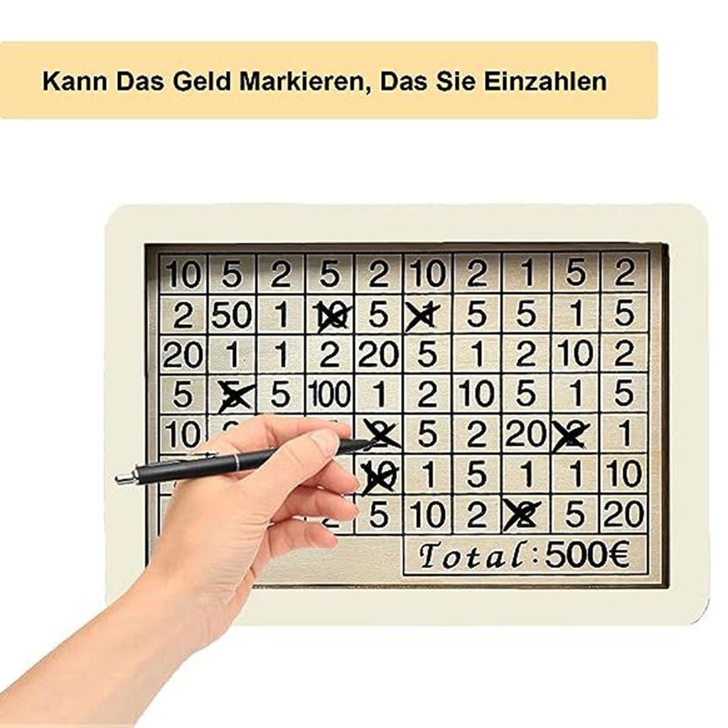 Sparverhalten inspirieren mit wiederverwendbarer Spardose Holzsparschweine Haushaltsdekoration für Schule Büro Schlafzimmer Wohnheim