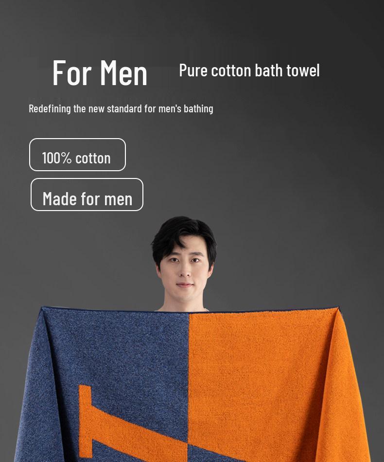 Extra Large Pure Cotton Quick-Dry Bath Towel - Mother & Baby Safe, Water-Absorbent for Home, Beach, Men & Women