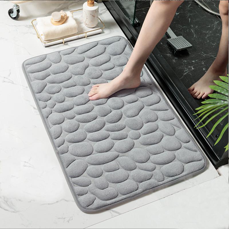 

3D домашний булыжник с тиснением на двери ванной комнаты, нескользящий коврик