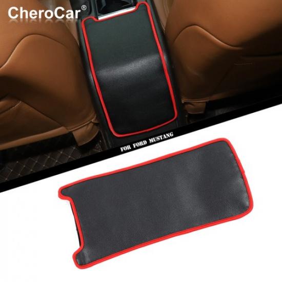 For 2009-13 Ford Mustang Central Control Armrest Pad Mat Cover Protector Leather