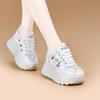 2025 spring new trendy girl mesh hollow platform student dad shoes casual versatile height increase retro women's shoes