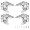 4PCS Stainless Steel Window Blind Mounting Brackets For 25mm Cordless Cellular Shade Headrail Holders with Metal Clip
