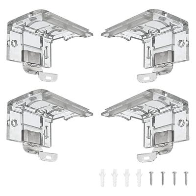 4 Piezas Soportes de Montaje para Persianas de Acero Inoxidable Para Soportes de Cabezal de Persiana Celular Inalámbrica de 25 mm con Clip Metálico