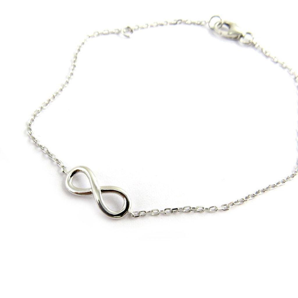 Les Trésors De Lily [M7523] - Bracelet Argent 'Infini' (rhodié) - 15x6 mm