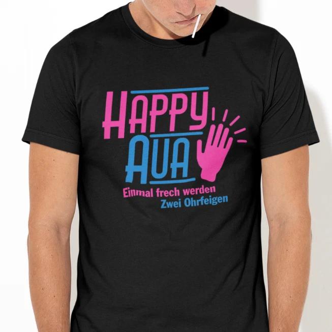Men s and Women s T-shirts HAPPY AUA Hour Cheeky Slap Cocktail Humor Sayings Comedy Funny Fun XL