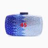 Dazzling Diamond Women Evening Bag Wedding Prom Clutch Crystal Bridal Handbags 7 Colors Green/Red  Long Chain Female Party Purse