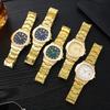 Men'S Gold Steel Belt Fashion Light Luxury Business High-End Retro Trend Simple Watch