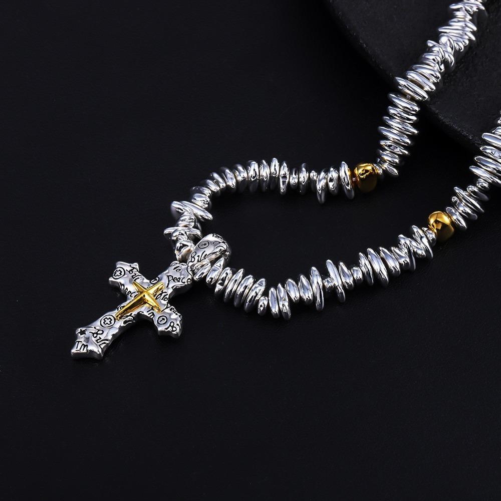 Kreuzkette Herren Titanstahl Nicht Verblassend Hochwertiges Gefühl Vielseitiges Persönlichkeitsdesign Sommer Accessoires Damen Trend Einfacher Schmuck