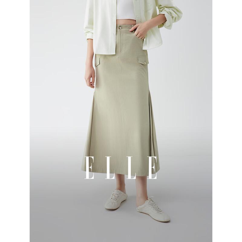 Юбка-рыбий хвост ELLE в стиле French Utility M серо-зеленый