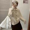 Korean Autumn Winter Loose High Neck Knit Cardigan Sweater for Women