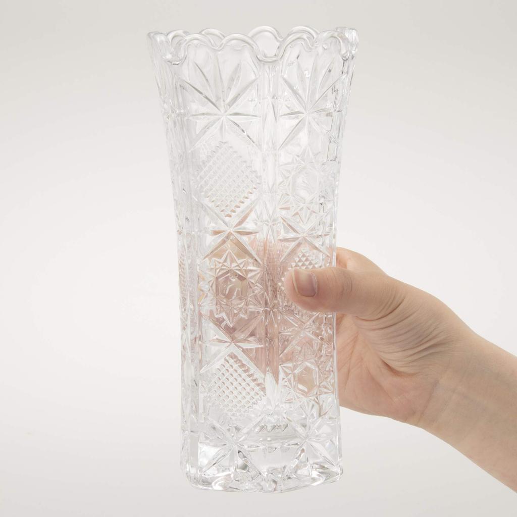 Toyo Sasaki Glass Květinová váza P-40301-JAN Čirá 21cm P-40301-JAN