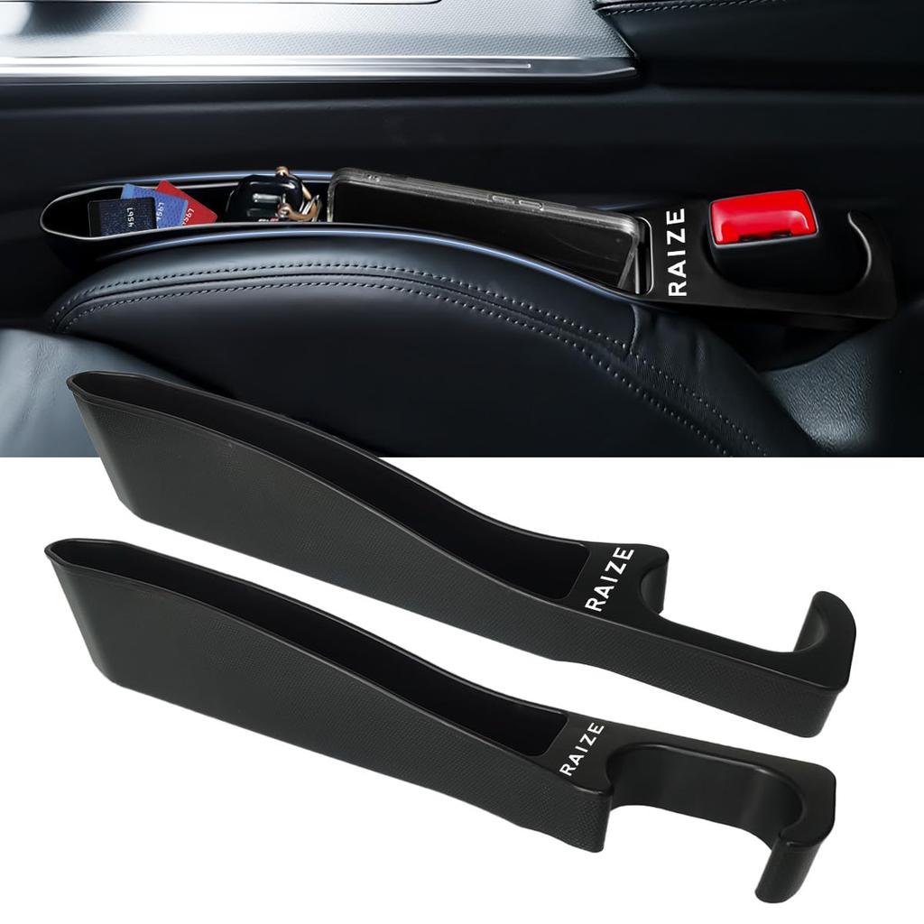 Seat Side Gap Cushions for Toyota Large Capacity Seat Side Storage Smartphone Charging Compatible with Rise and Symmetrical Logo Side Gap Filler Fall