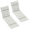 Set of Two 190 X 56cm Sun Lounger Cushions - Light Grey