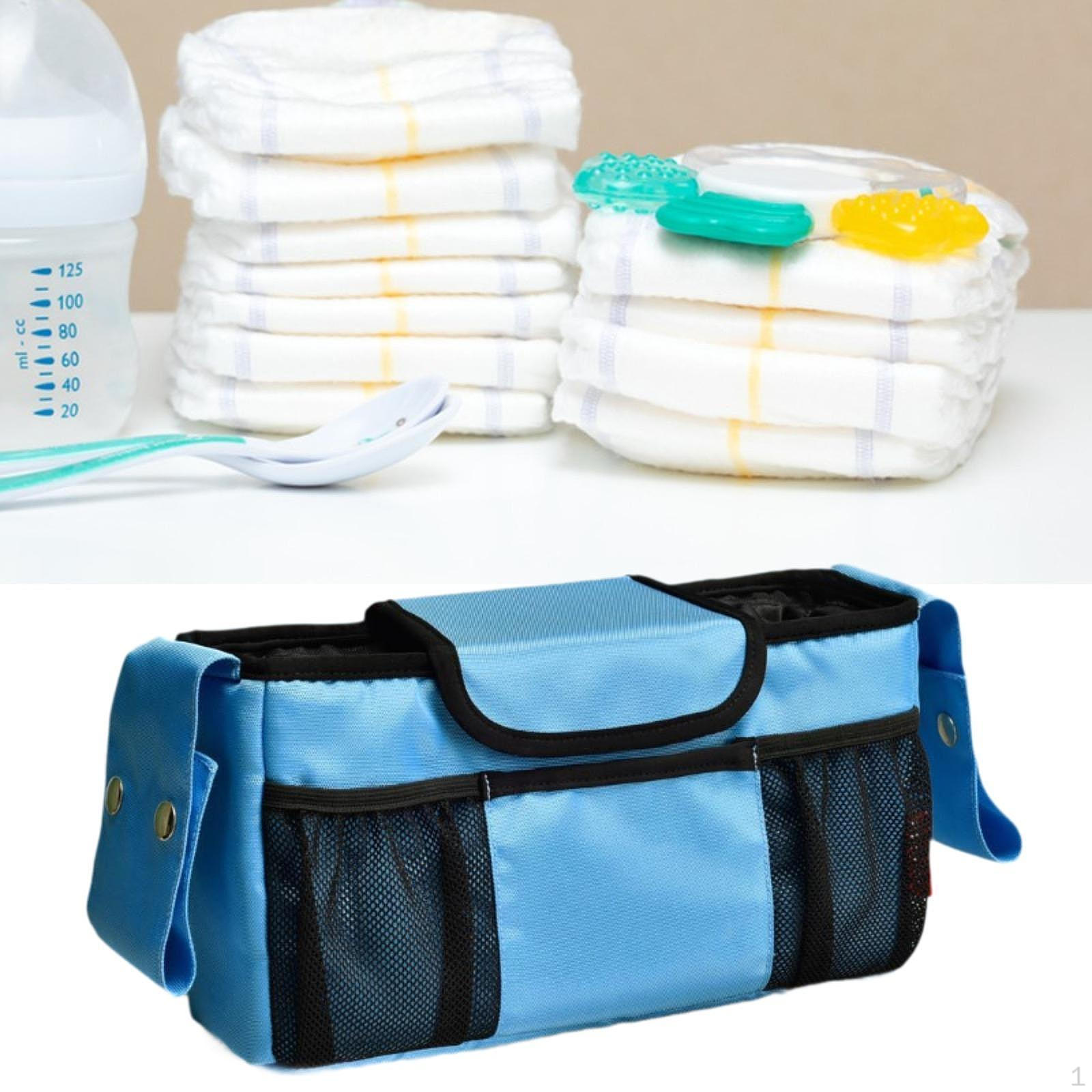 

Универсальный органайзер для коляски, многофункциональная подвесная сумка, нескользящие надежные пряжки, аксессуары для хранения синий