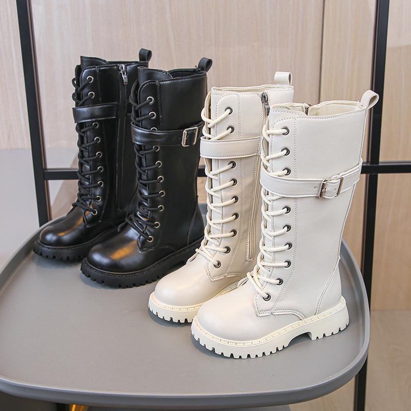 Childrens High Boot With Synthetic Leather And Rubber Sole For Casual Winter Wear