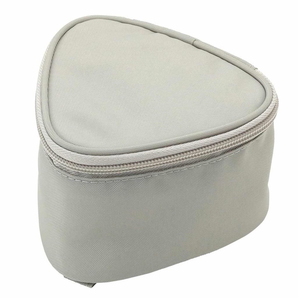 Miyoshi Seisakujyo Compatible Triangle Rice Ball Lunch W x D x H with Triangle Rice Ball Product GEL-COOL Case/Insulated Bag, Gray, 11.8cm 11.5cm