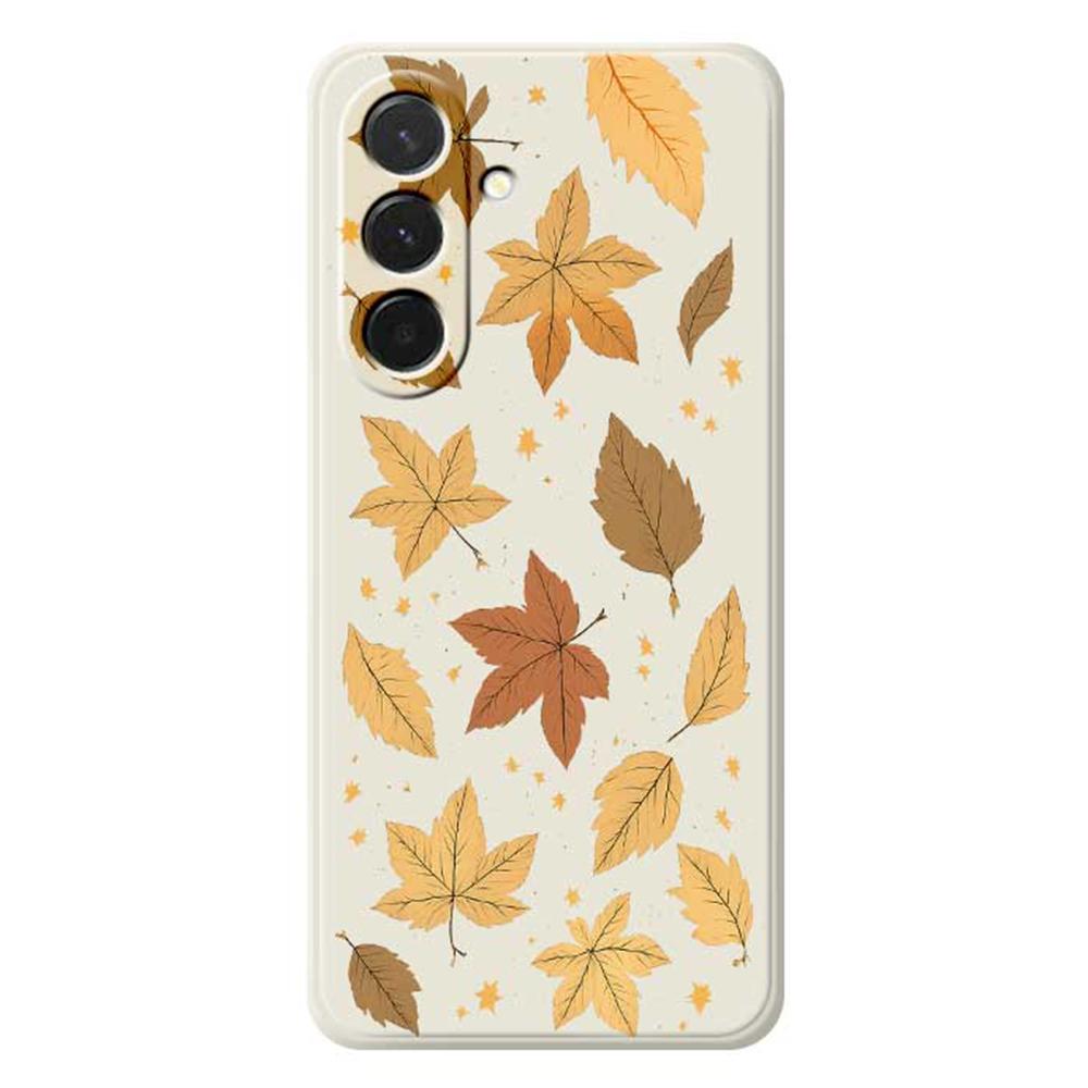 For Samsung Galaxy A36 5G Case Maple Leaves Pattern Printing Straight Edge TPU Phone Back Cover