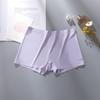 Slip boxer in seta ghiacciata senza cuciture, mutandine da donna, boxer a vita media, pantaloni di sicurezza antiscivolo, leggings, biancheria intima estiva