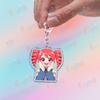 Cute Anime Girl Kasane Teto Keychain Accessories Bag Kawaii Manga Key Ring Chains Jewelry Fans Friends Birthday Gifts