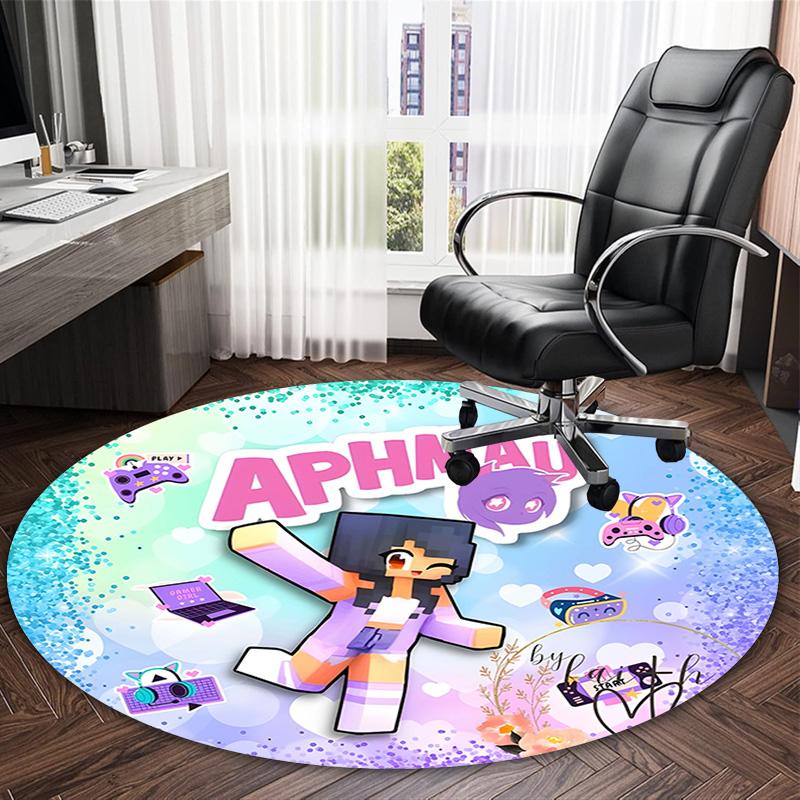 1pc Anime A-AphmauS (3) Print Round Carpet Chair Round Carpet Suitable for Bedroom Living Room Home Decorative Carpet
