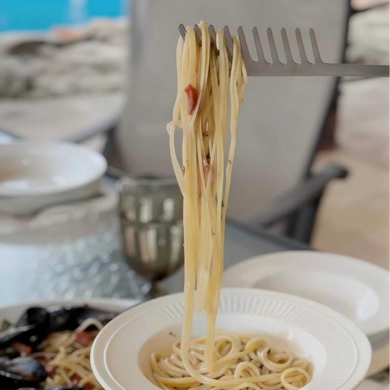 The Pasta Fork,Kitchen Fork, Pasta Tool, Spoon, Pasta Scoop Fork, Convenient Pasta Tool