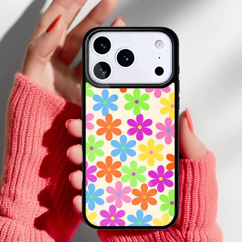 Hippie Daisy Tie-dye Flower Phone Case for iPhone 17 16 15 14 13 Pro Max Back Cover for 12 11 Pro Coque