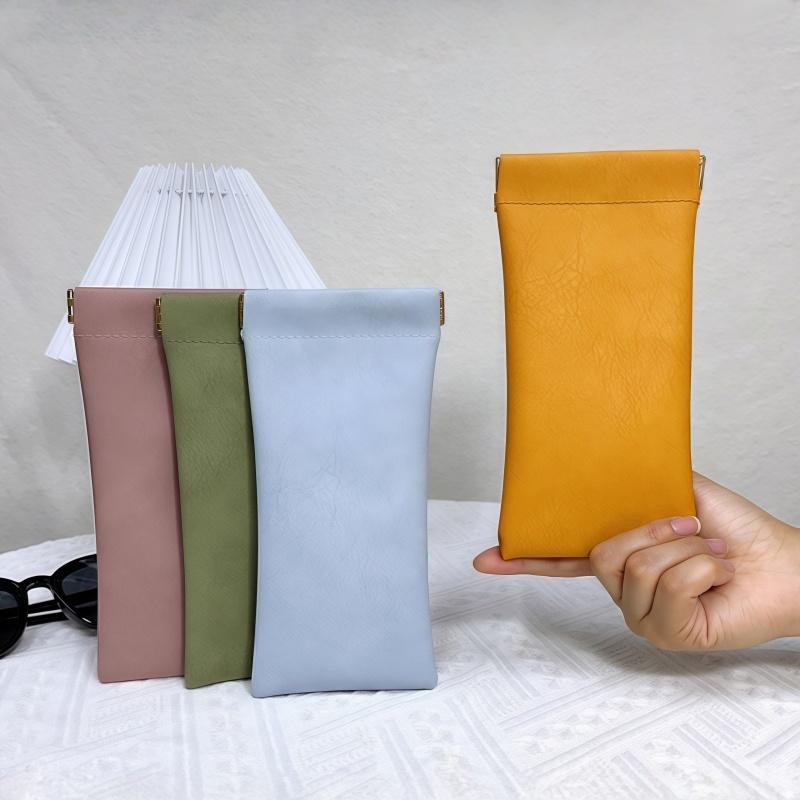 Přenosná úložná taška na sluneční brýle Pouzdro na brýle Samouzavírací úložná taška PU kůže Ochranný kryt organizéru na brýle proti tlaku